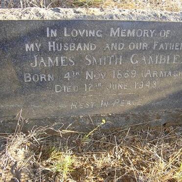 GAMBLE James Smith 1869-1943