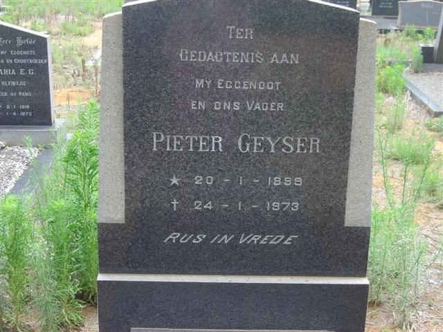 GEYSER Pieter 1899-1973