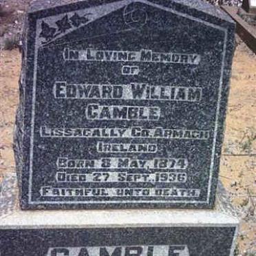 GAMBLE Edward William 1874-1936