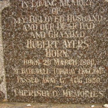 HORN Hubert Ayers 1860-1950