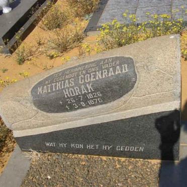 HORAK Matthias Coenraad 1926-1975