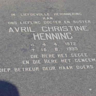 HENNING Avril Christine 1972-1999