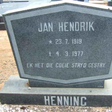 HENNING Jan Hendrik 1919-1977