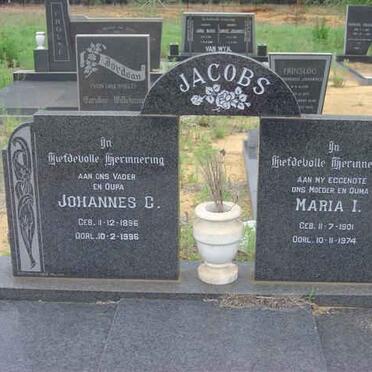 JACOBS Johannes C. 1896-1996 &amp; Maria I. 1901-1974