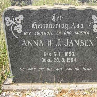 JANSEN Anna H.J. 1893-1964