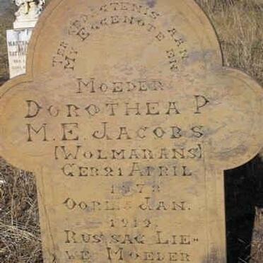 JACOBS Dorothea P.M.E. nee WOLMARANS 1873-1919