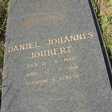 JOUBERT Daniel Johannes 1892-1978