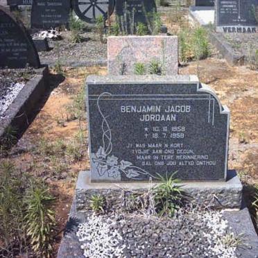 JORDAAN Benjamin Jacob 1958-1958