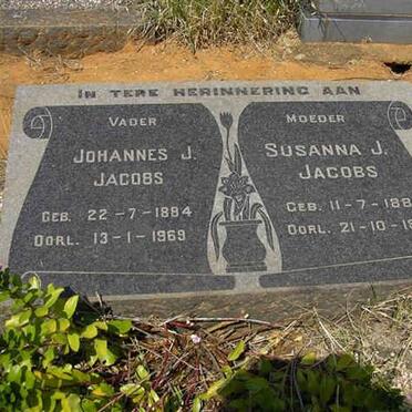 JACOBS Johannes J. 1884-1969 &amp; Susanna J. 1886-1963