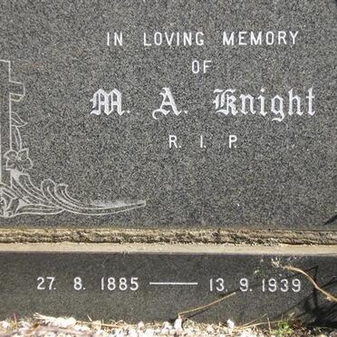 KNIGHT M.A. 1885-1939