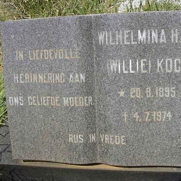KOCK Wilhelmina H.W. 1895-1974