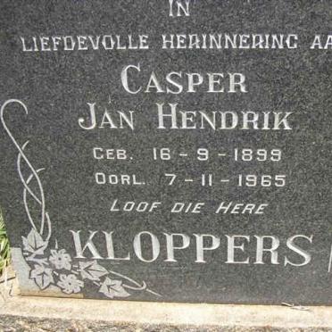KLOPPERS Casper Jan Hendrik 1899-1965