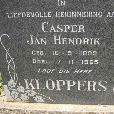 KLOPPERS Casper Jan Hendrik 1899-1965