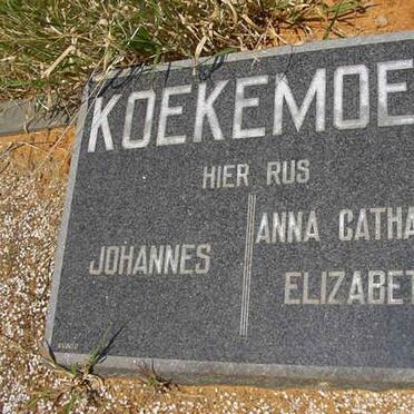 KOEKEMOER Johannes &amp; Anna Catharina Elizabeth