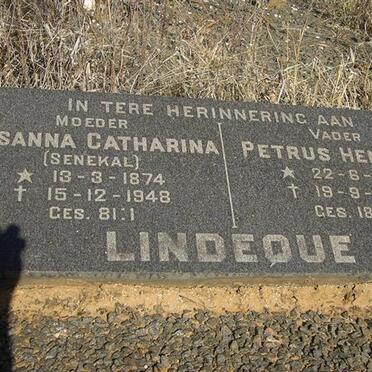 LINDEQUE Petrus Hendrik 1874-1959 &amp; Susanna Catharina SENEKAL 1874-1948