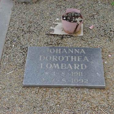LOMBARD Johanna Dorothea 1911-1992