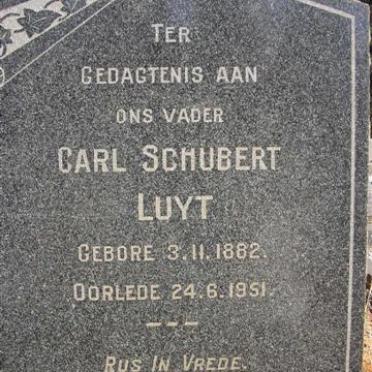 LUYT Carl Schubert 1882-1951