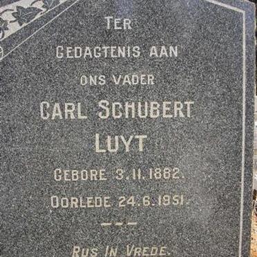 LUYT Carl Schubert 1882-1951