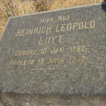 LUYT Heinrich Leopold 1882-19?0 &amp; Cornelia Jacomina VAN ROOYEN 1884-1962 