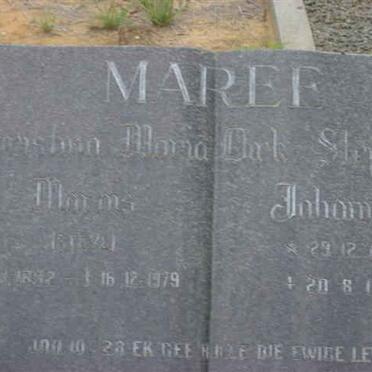 MAREE Dirk Stephanus Johannes 1884-1973 &amp; Christina Maria ? 1892-1979