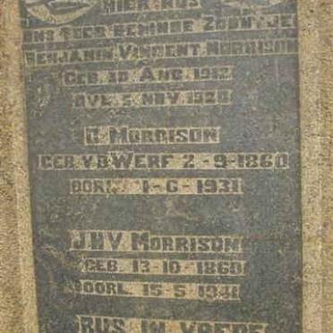 MORRISON J.H.V. 1860-1941 &amp; C. V.D. WERF 1860-1941 :: MORRISON Benjamin Vincent 1912-1920