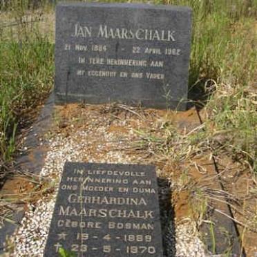 MAARSCHALK Jan 1884-1962 &amp; Gerhardina BOSMAN 1889-1970
