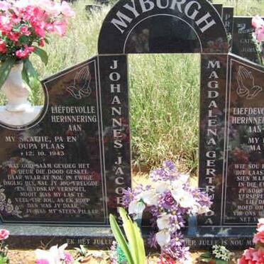 MYBURGH Johannes Jacobus 1943- &amp; Magdalena Gertruida 1945-2005