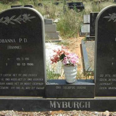 MYBURGH Gabriel C.J. 1906-1976 &amp; Johanna P.D. 1911-1986 