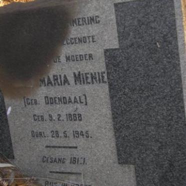 MIENIE ? Maria néé ODENDAAL 1888-1945