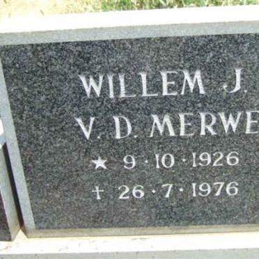 MERWE Willem, van der 1926-1976