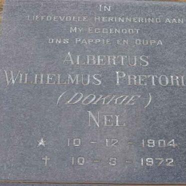 NEL Albertus Wilhelmus Pretorius 1904-1972