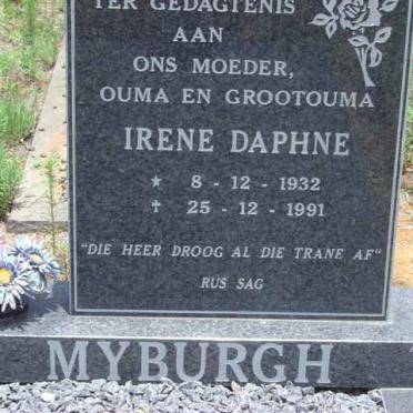 MYBURGH Irene Daphne 1932-1991