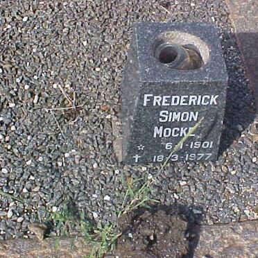 MOCKE Frederick Simon 1901-1977