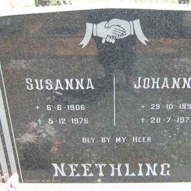 NEETHLING Johannes 1898-1977 &amp; Susanna 1906-1976