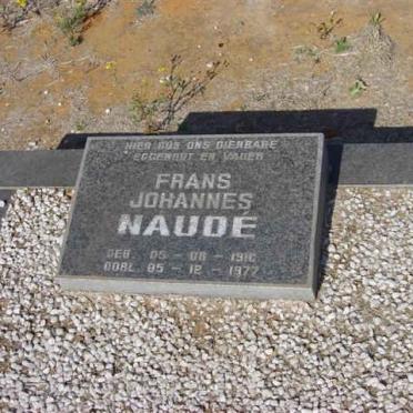 NAUDÉ Frans Johannes 1910-1977