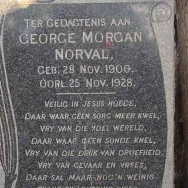 NORVAL George Morgan 1906-1928
