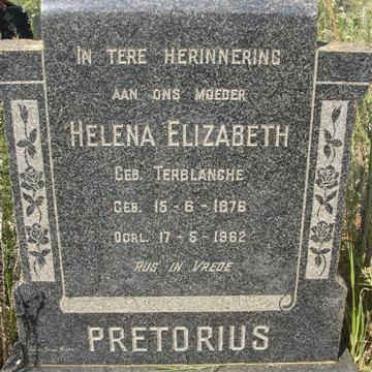 PRETORIUS Helena Elizabeth nee TERBLANCHE 1876-1962