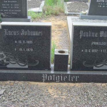 POTGIETER Lucas Johannes 1885-1978 &amp; Paulina Wilhelmina PRINSLOO 1892-1973