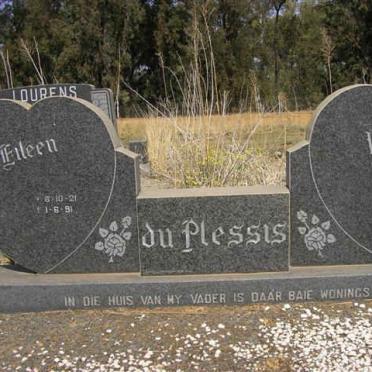PLESSIS Dittie, du 1913-1976 &amp; Eileen 1921-1991