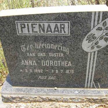 PIENAAR Anna Dorothea 1892-1970