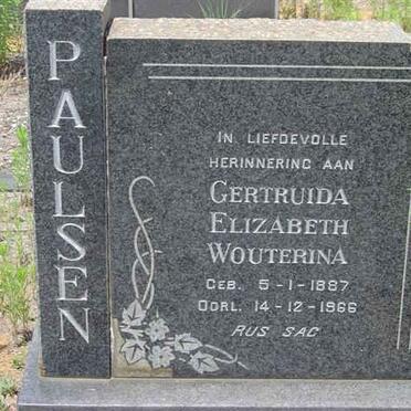 PAULSEN Gertruida Elizabeth Wouterina 1887-1966