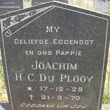 PLOOY Joachim H.C., du 1929-1970