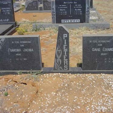 PIETERS David Edward 1904-1979 &amp; Francina Jacoba 1912-