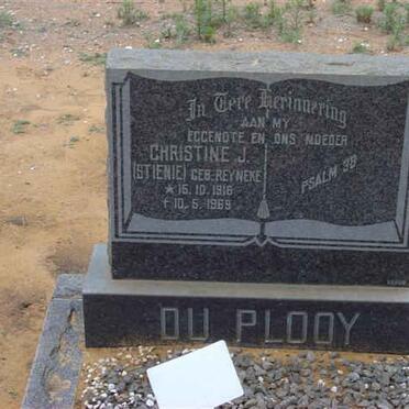 PLOOY Christine J., du nee REYNEKE 1916-1969