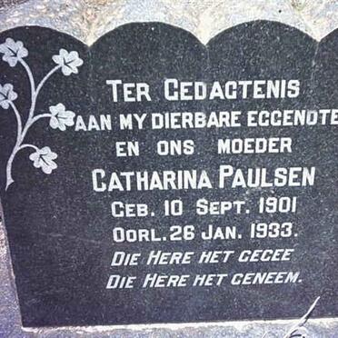 PAULSEN Catharina 1901-1933
