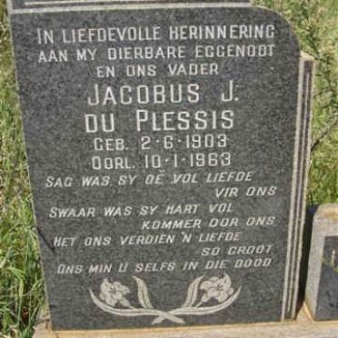 PLESSIS Jacobus J., du 1903-1963
