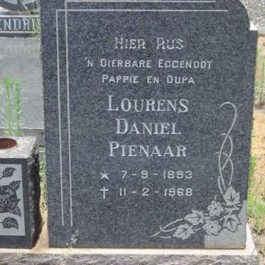PIENAAR Lourens Daniel 1893-1968