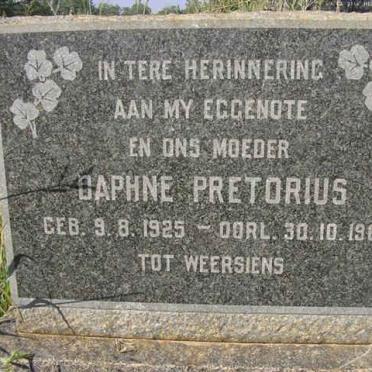 PRETORIUS Daphne 1925-1961