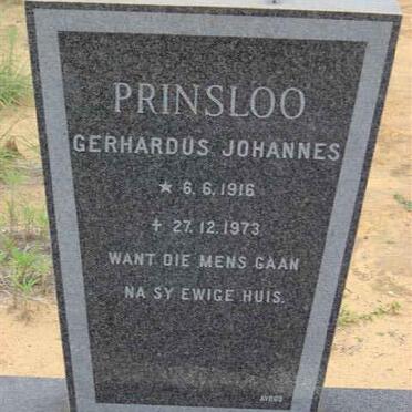 PRINSLOO Gerhardus Johannes 1916-1973