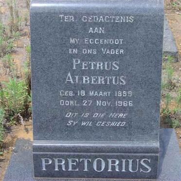 PRETORIUS Petrus Albertus 1899-1966